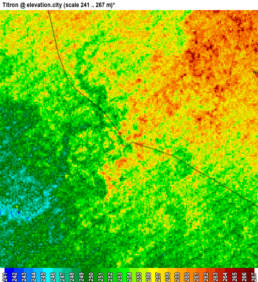 Zoom OUT 2x Titron, India elevation map