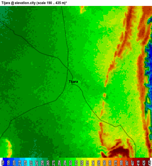 Zoom OUT 2x Tijāra, India elevation map