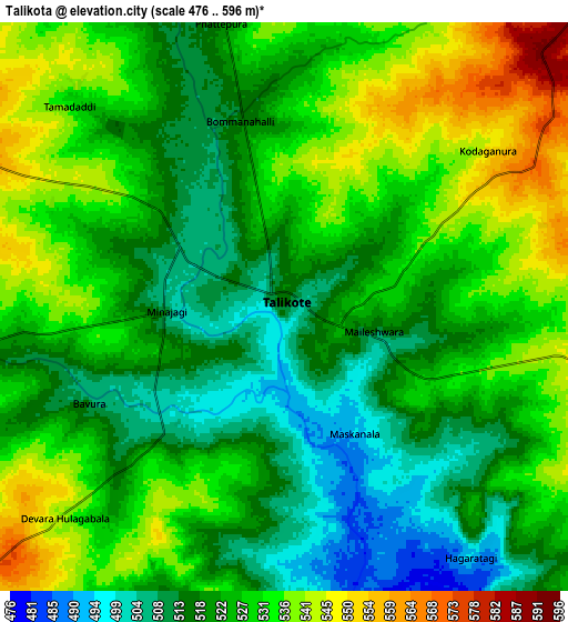 Zoom OUT 2x Tālīkota, India elevation map