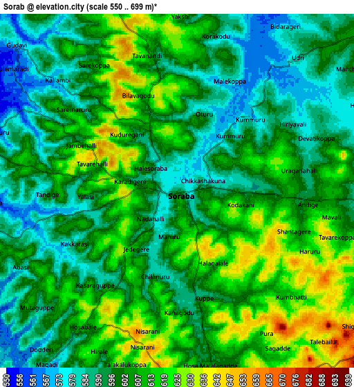 Zoom OUT 2x Sorab, India elevation map