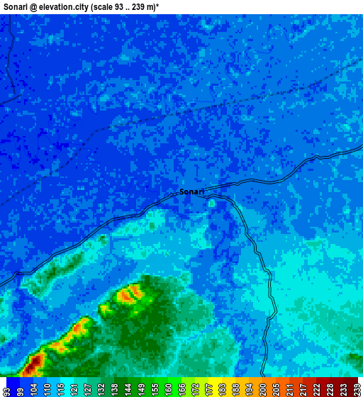 Zoom OUT 2x Sonāri, India elevation map