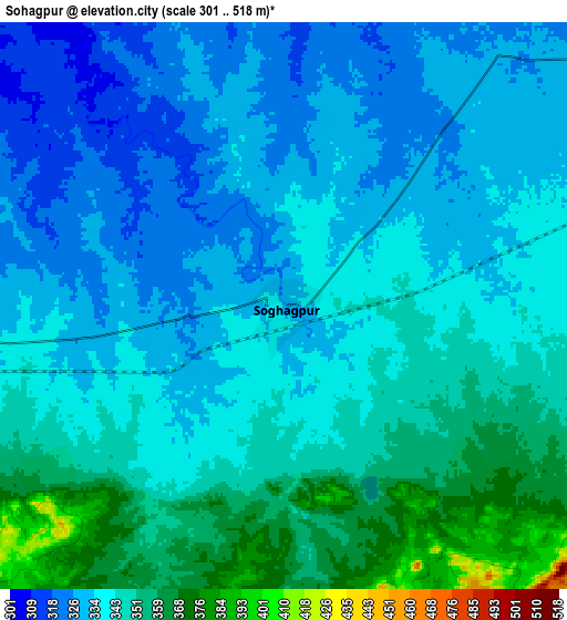 Zoom OUT 2x Sohāgpur, India elevation map