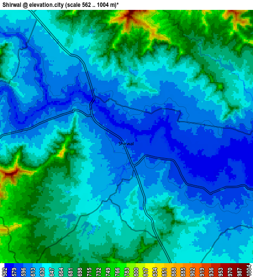 Zoom OUT 2x Shirwal, India elevation map