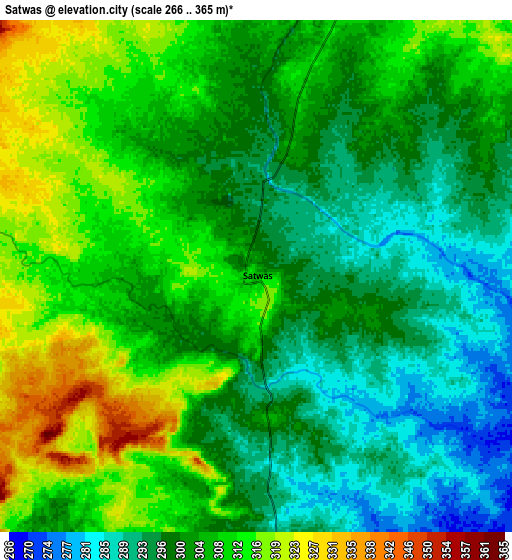 Zoom OUT 2x Satwās, India elevation map