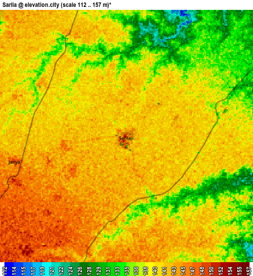 Zoom OUT 2x Sarīla, India elevation map