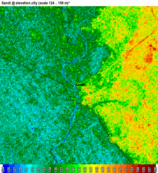 Zoom OUT 2x Sāndi, India elevation map