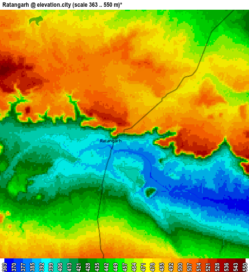 Zoom OUT 2x Ratangarh, India elevation map