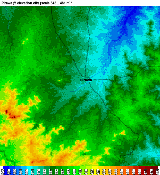 Zoom OUT 2x Pirāwa, India elevation map