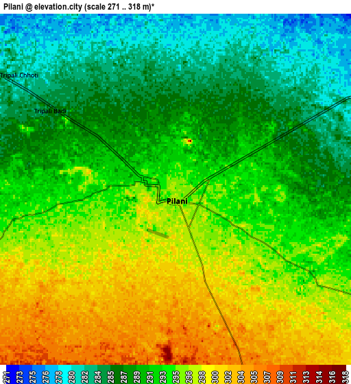 Zoom OUT 2x Pilāni, India elevation map