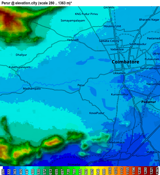 Zoom OUT 2x Perūr, India elevation map