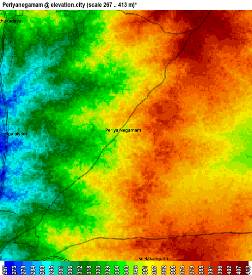 Zoom OUT 2x Periyanegamam, India elevation map