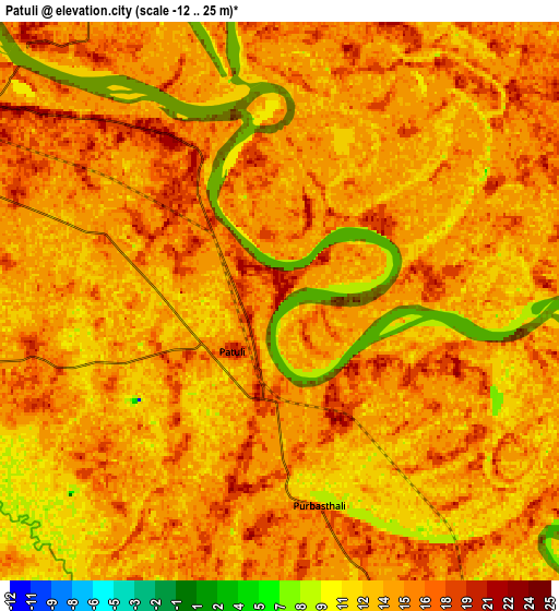 Zoom OUT 2x Pātuli, India elevation map