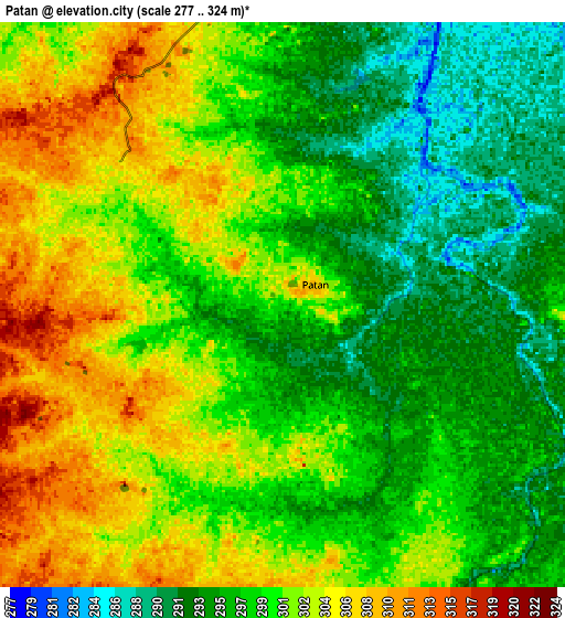 Zoom OUT 2x Pātan, India elevation map