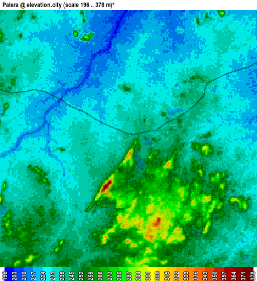 Zoom OUT 2x Palera, India elevation map