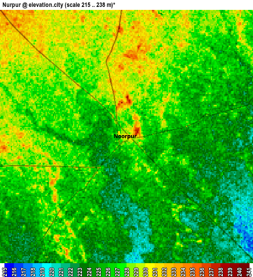 Zoom OUT 2x Nūrpur, India elevation map