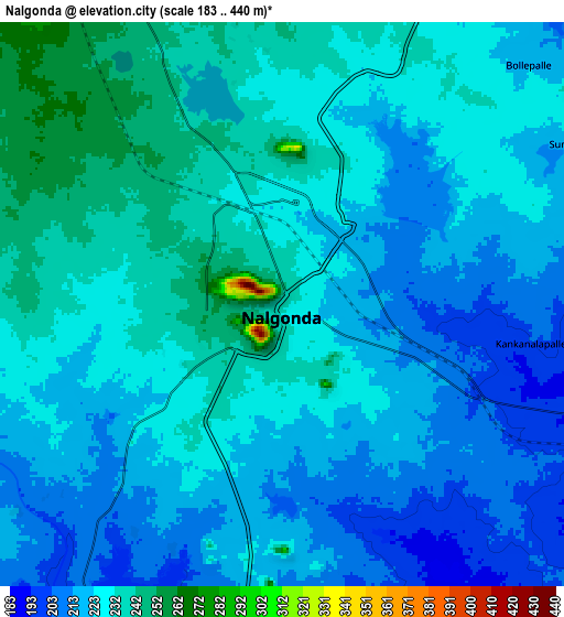 Zoom OUT 2x Nalgonda, India elevation map