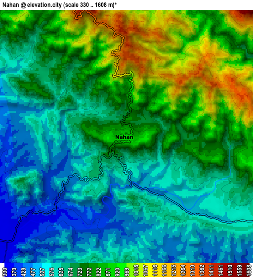 Zoom OUT 2x Nāhan, India elevation map