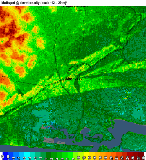 Zoom OUT 2x Muttupet, India elevation map