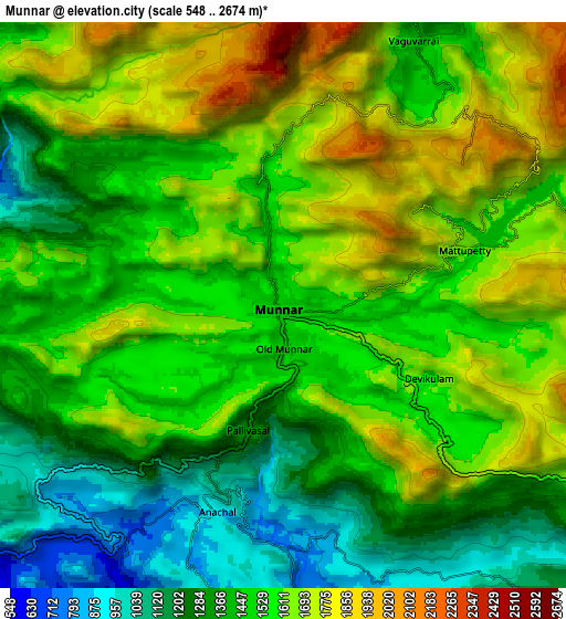 Zoom OUT 2x Munnar, India elevation map