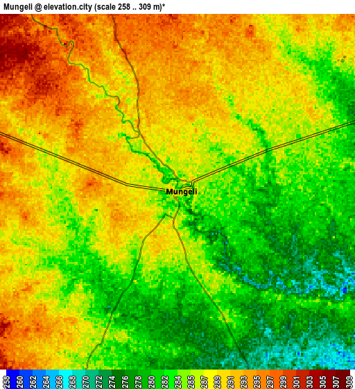 Zoom OUT 2x Mungeli, India elevation map