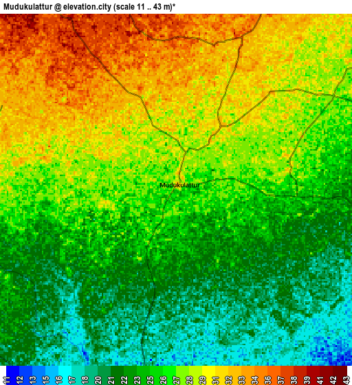 Zoom OUT 2x Mudukulattūr, India elevation map