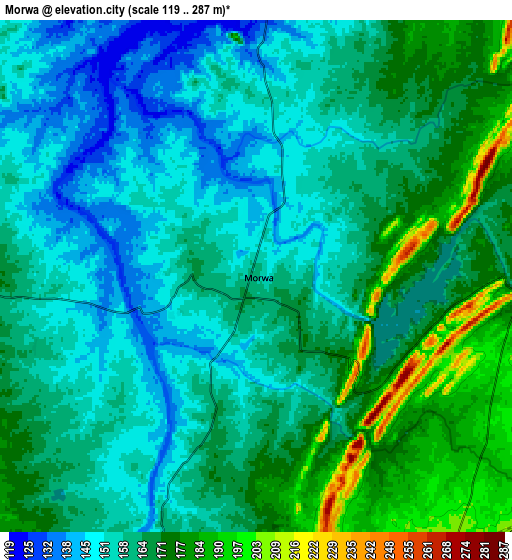 Zoom OUT 2x Morwa, India elevation map