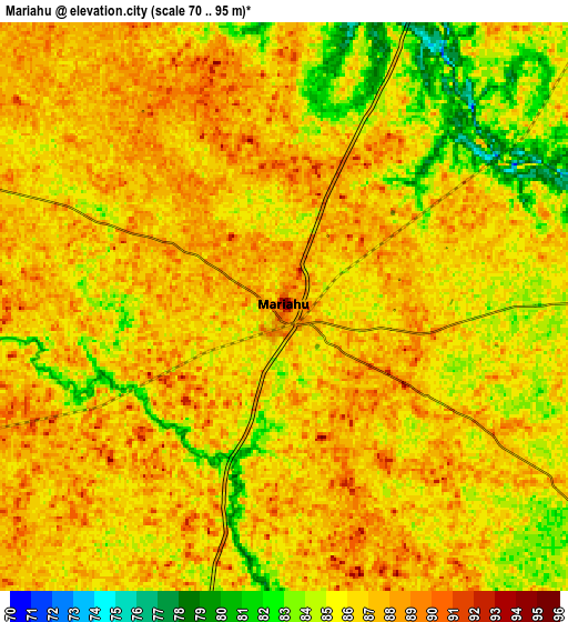 Zoom OUT 2x Mariāhu, India elevation map
