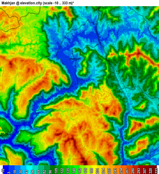 Zoom OUT 2x Mākhjan, India elevation map