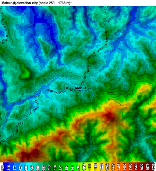 Zoom OUT 2x Mahur, India elevation map