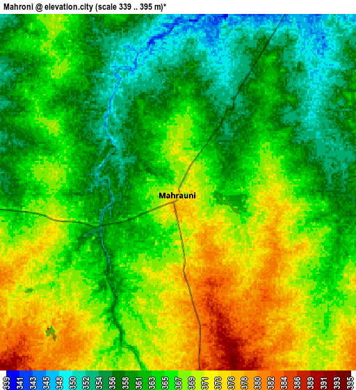 Zoom OUT 2x Mahroni, India elevation map