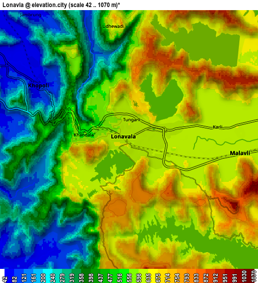 Zoom OUT 2x Lonavla, India elevation map
