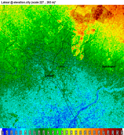 Zoom OUT 2x Laksar, India elevation map