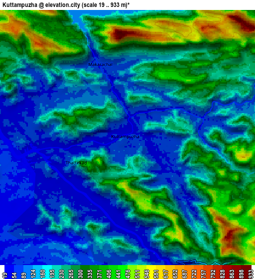 Zoom OUT 2x Kuttampuzha, India elevation map