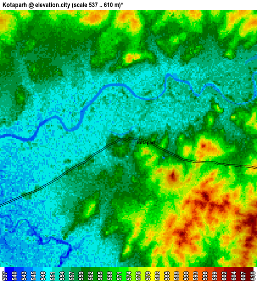 Zoom OUT 2x Kotapārh, India elevation map