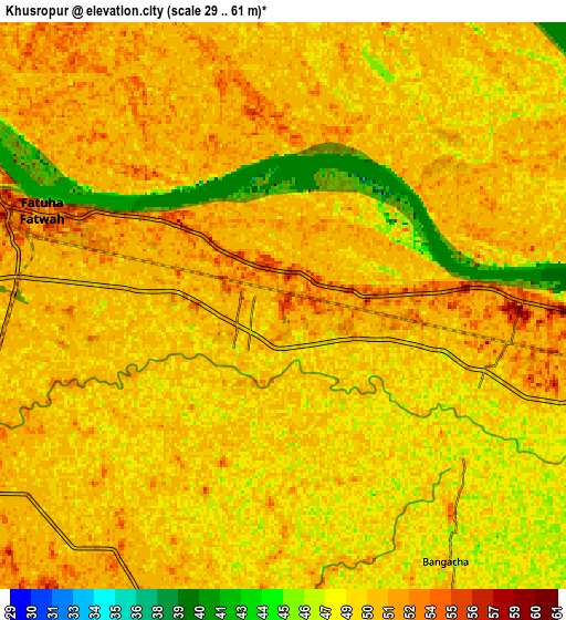 Zoom OUT 2x Khusropur, India elevation map
