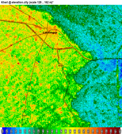 Zoom OUT 2x Kheri, India elevation map