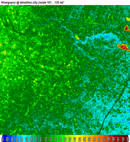 Zoom OUT 2x Khargupur, India elevation map