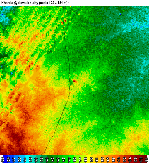 Zoom OUT 2x Kharela, India elevation map