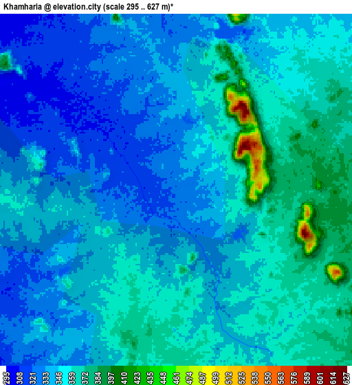 Zoom OUT 2x Khamharia, India elevation map