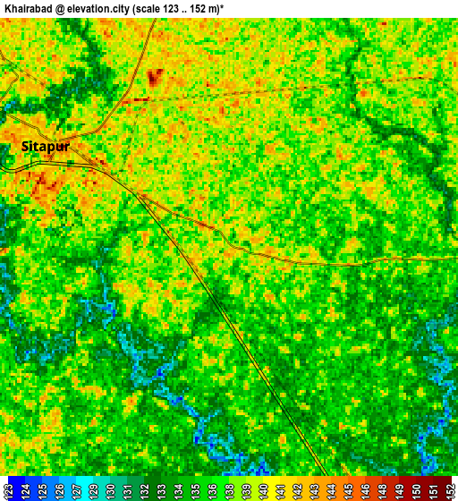 Zoom OUT 2x Khairābād, India elevation map