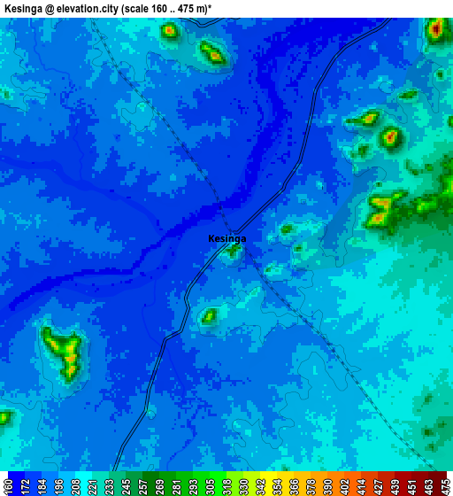 Zoom OUT 2x Kesinga, India elevation map