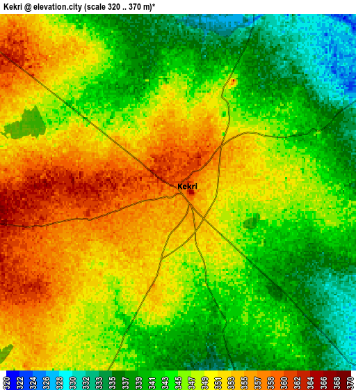 Zoom OUT 2x Kekri, India elevation map