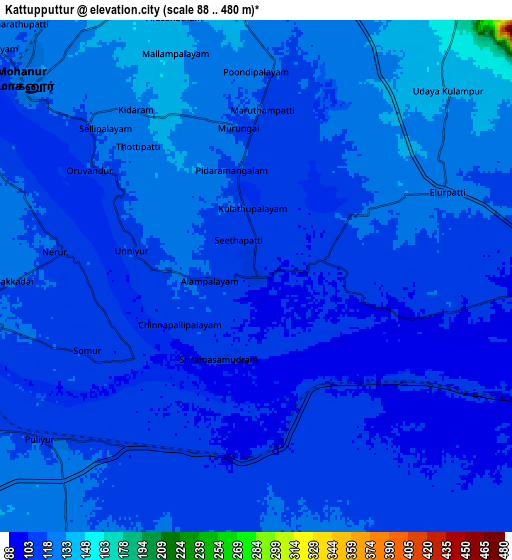 Zoom OUT 2x Kāttupputtūr, India elevation map