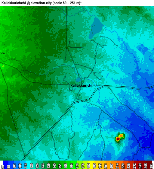 Zoom OUT 2x Kallakkurichchi, India elevation map