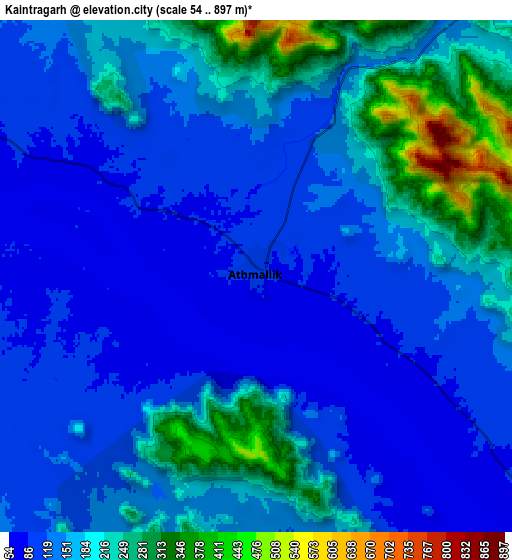 Zoom OUT 2x Kaintragarh, India elevation map