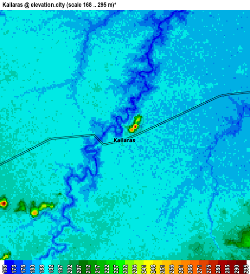 Zoom OUT 2x Kailāras, India elevation map