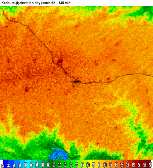 Zoom OUT 2x Kadaura, India elevation map