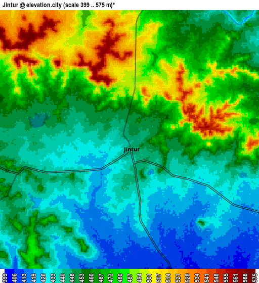 Zoom OUT 2x Jintūr, India elevation map