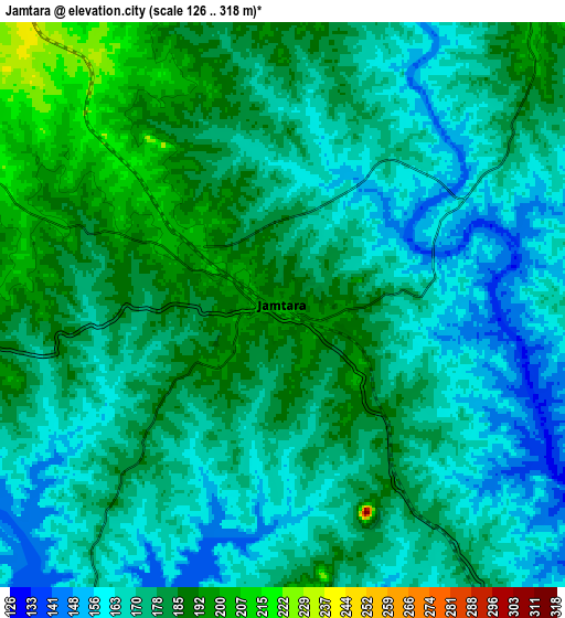 Zoom OUT 2x Jāmtāra, India elevation map