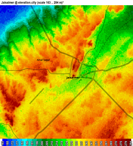 Zoom OUT 2x Jaisalmer, India elevation map